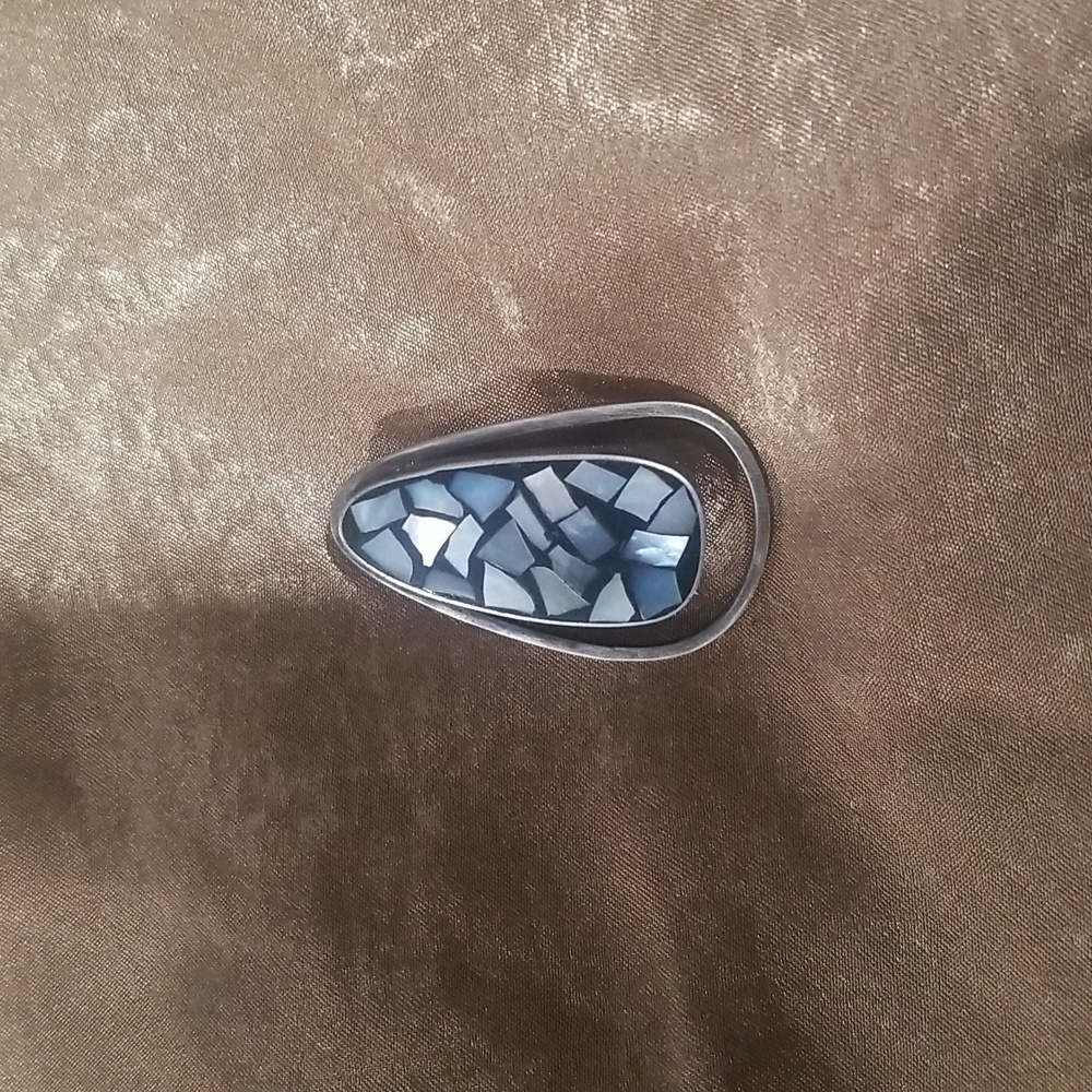 Silver broach vintage stamped Israel 925
